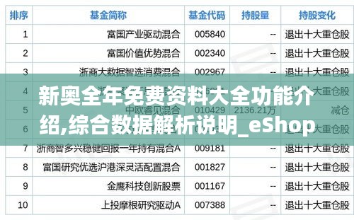 新奥全年免费资料大全功能介绍,综合数据解析说明_eShop110.820