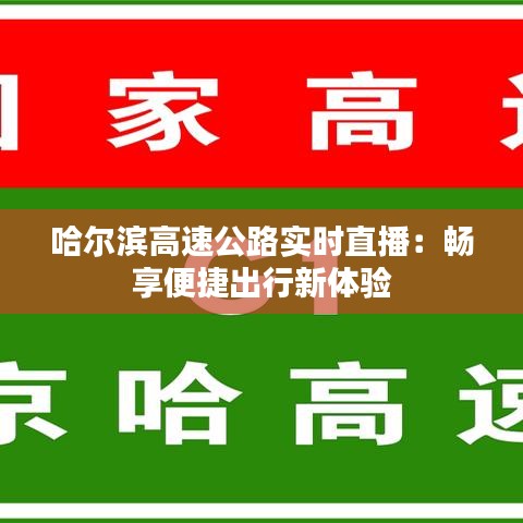 哈尔滨高速公路实时直播：畅享便捷出行新体验