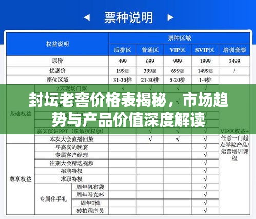 封坛老窖价格表揭秘，市场趋势与产品价值深度解读
