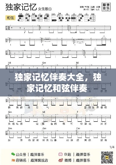 独家记忆伴奏大全，独家记忆和弦伴奏 