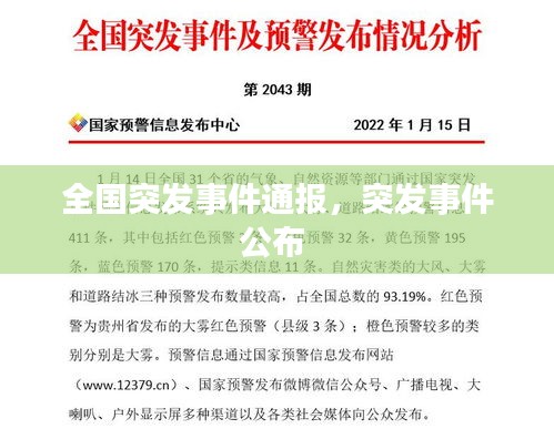 全国突发事件通报，突发事件公布 
