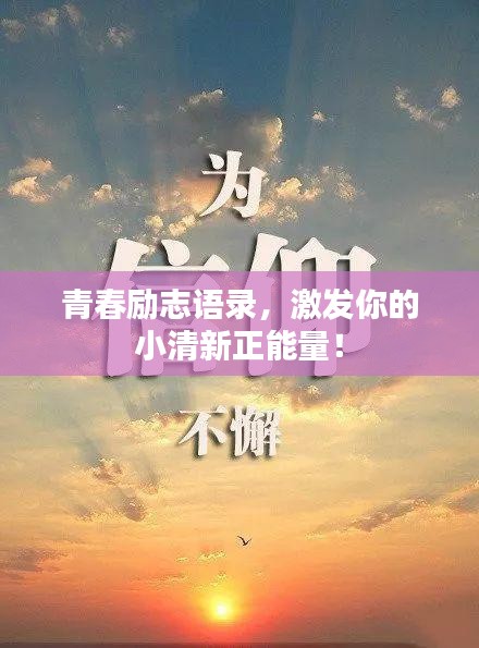 青春励志语录，激发你的小清新正能量！